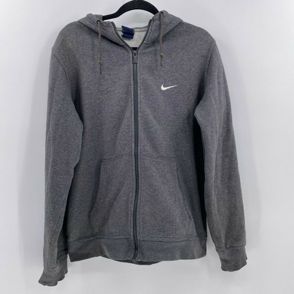 nike men's club swoosh full zip fleece hoodie